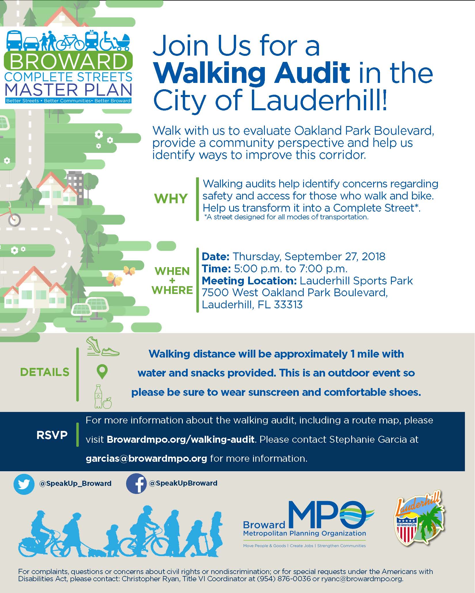 20180724 Walking Audit Flyer Lauderhill