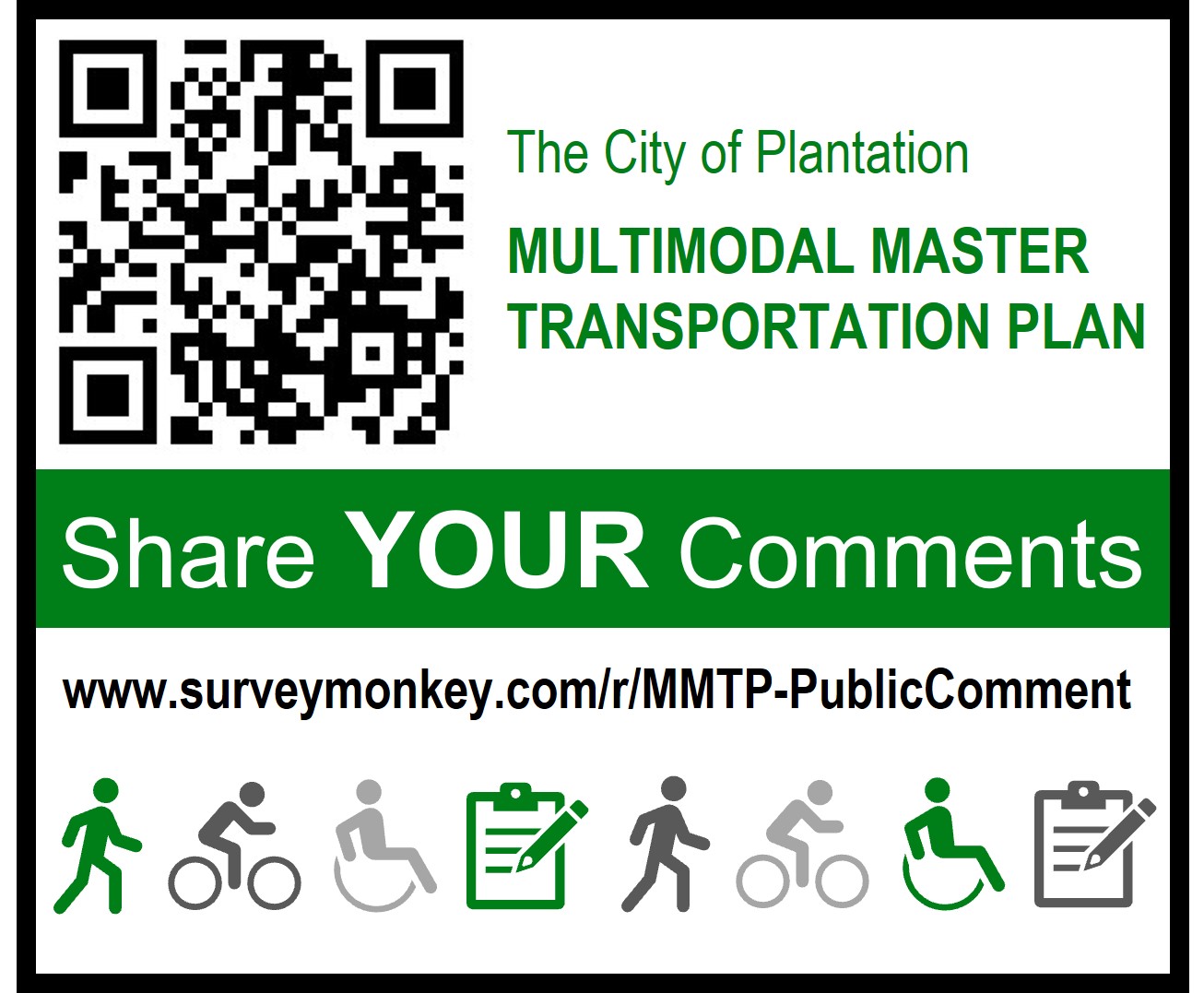 Comment card with QR Code