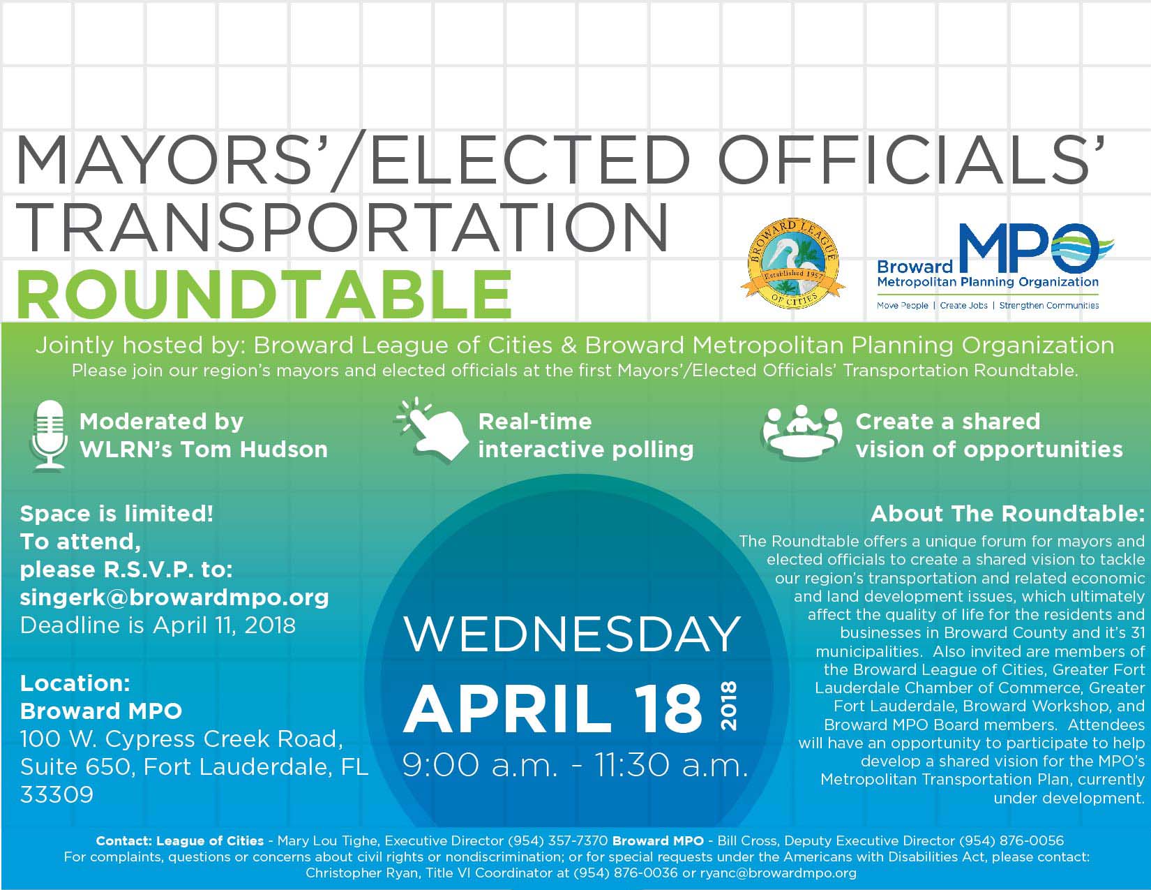 Mayors Elected Officials Roundtable Flyer