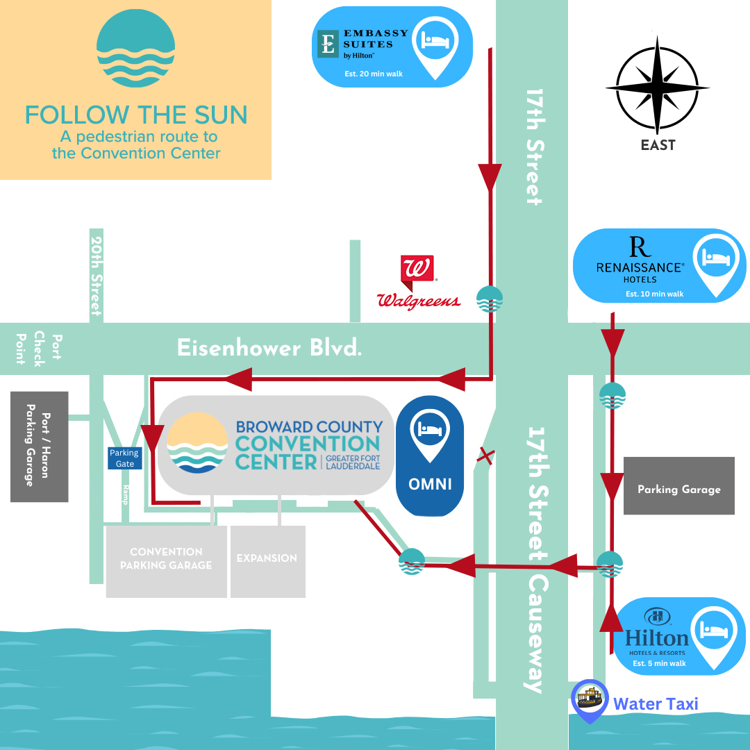 Pedestrian Map Walkway Route