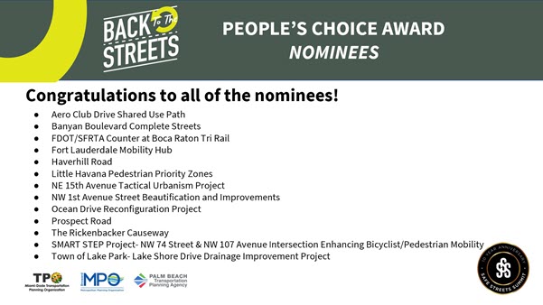 Peoples Choice Award Nominees