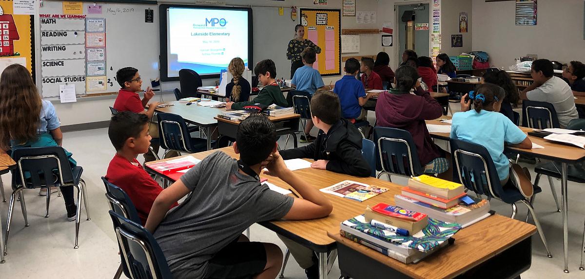 Hannah speaking to class