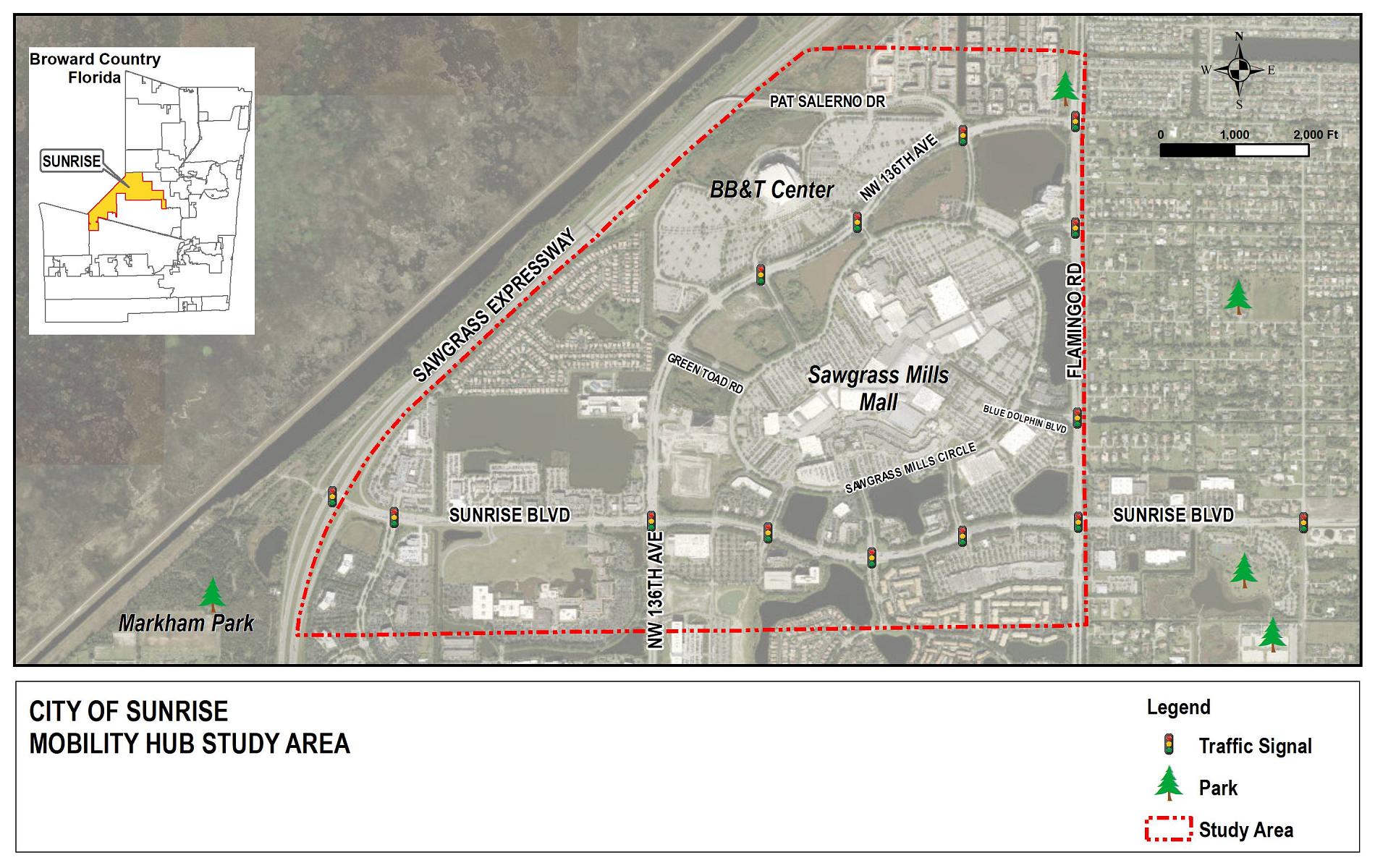 Sunrise Study Area Map