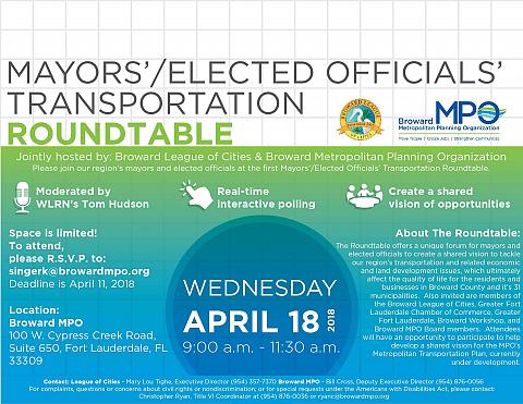 Mayors Elected Officials Roundtable Flyer